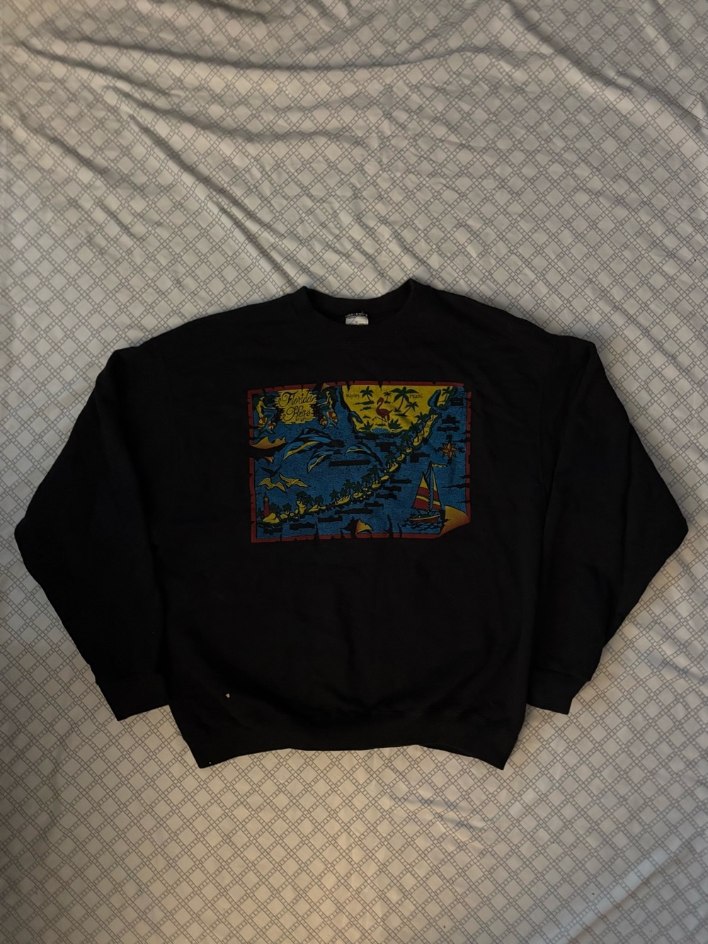Florida Keys Graphic Crewneck Sweatshirt L